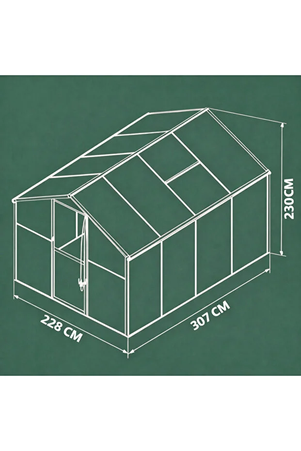 GARDEN GREENHOUSE, KIŞ BAHÇESİ, BAHÇE SERASI ( 228X307X230)